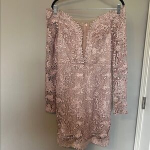 Soieblu Blush Lace Long Sleeve Dress